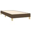 vidaXL Boxspringbett mit Matratze & LED Dunkelbraun 100x200 cm Stoff