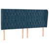 vidaXL Kopfteil mit Ohren Dunkelblau 203x23x118/128 cm Samt