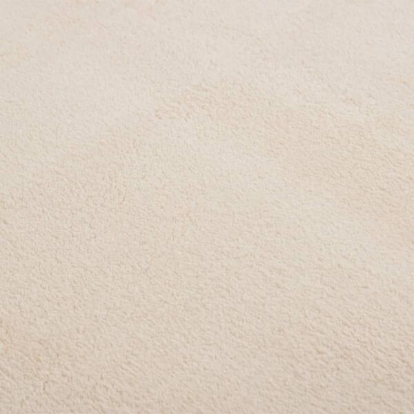 vidaXL Teppich Waschbar Flauschig Kurzflor 200x290 Rutschfest Beige