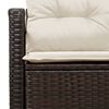 vidaXL Garten-Sofa mit Kissen 120 x 62 x 69 cm Poly-Rattan