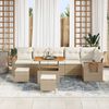 vidaXL Gartensofa-set mit Kissen 9 pcs Beige und Creme
