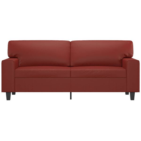 vidaXL 2-Sitzer-Sofa Weinrot 140 cm Kunstleder