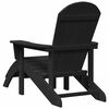 vidaXL Adirondack-Stuhl mit Kissen Schwarz 74 x 82 x 92 cm HDPE
