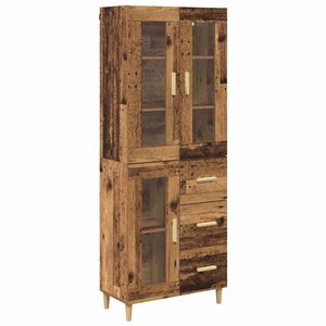 vidaXL Highboard Altholz 69,5 x 34 x 180 cm Holzwerkstoff
