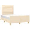 vidaXL Bettgestell ohne Matratze Creme 120x200 cm Stoff