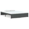 vidaXL Massivholzbett Grau 140x190 cm