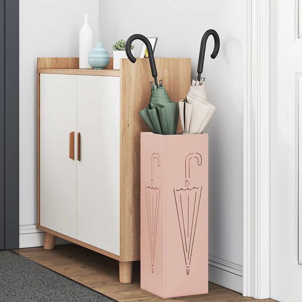 vidaXL Sonnenschirmhalter Rosa 15,5 x 15,5 x 49 cm Metall