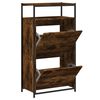 vidaXL Schuhschrank R&auml;uchereiche 60x34x112 cm Holzwerkstoff