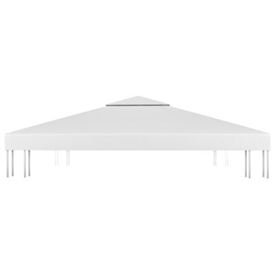 vidaXL Pavillon-Dachplane mit Kaminabzug 310 g/m² 4x3 m Weiß