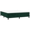 vidaXL Boxspringbett mit Matratze Dunkelgr&uuml;n 160x200 cm Samt