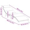vidaXL Garten Sonnenliege Braun 198 x 55 x 58,5 cm Massivholz Teak