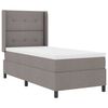 vidaXL Boxspringbett mit Matratze mit Kopfteil Taupe 190 x 90 cm Stoff
