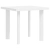 vidaXL Gartentisch Wei&szlig; 80x75x72 cm Kunststoff