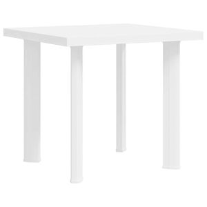 vidaXL Gartentisch Wei&szlig; 80x75x72 cm Kunststoff