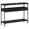 vidaXL Konsolentisch mit Regal Schwarz Eichen-Optik 100 x 29 x 75 cm