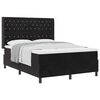 vidaXL Boxspringbett mit Matratze Schwarz 160 x 200 cm Samt