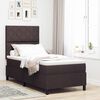 vidaXL Boxspringbett mit Matratze Dunkelbraun 90 x 200 cm Stoff
