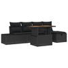 vidaXL Garten-Sofa-Set 6 stk. Schwarz Poly-Rattan