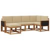 vidaXL Outdoor-Sofagarnitur 6 pcs Natur und Beige Massivholz Akazie