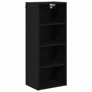 vidaXL H&auml;ngeschrank Schwarz Eichen-Optik 40 x 29,5 x 100 cm