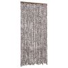 vidaXL Insektenschutz-Vorhang Braun und Wei&szlig; 100x220 cm Chenille