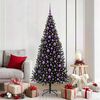 vidaXL Weihnachtsbaum mit 300 LEDs mit St&auml;nder Schwarz 180 cm PVC