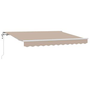vidaXL Ausziehbare Markise Beige 350 x 200 cm Stoff