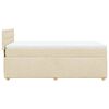 vidaXL Boxspringbett mit Matratze Creme 90x200 cm Stoff