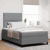 vidaXL Boxspringbett mit Matratze Hellgrau 120 x 190 cm Stoff