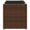 vidaXL Pflanzk&uuml;bel mit 3 T&ouml;pfen 2 Stk. Braun 105x30x32 cm Poly Rattan