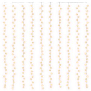 vidaXL Lichtervorhang 300 LEDs Warmes Wei&szlig; 300 x 300 cm