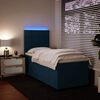 vidaXL Boxspringbett mit Matratze Blau 80x200 cm Samt