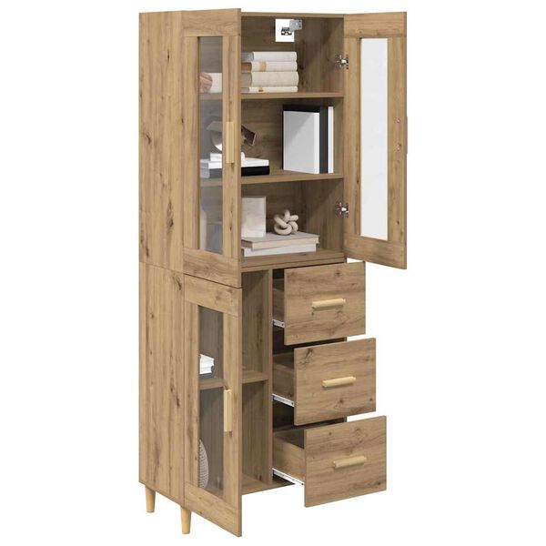 vidaXL Highboard Artisan-Eiche 69,5 x 34 x 180 cm Holzwerkstoff