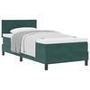 vidaXL Boxspringbett mit Matratze Dunkelgr&uuml;n 90 x 200 cm Samt