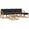 vidaXL Outdoor-Sofagarnitur 6 stk. Wei&szlig; und Schwarz