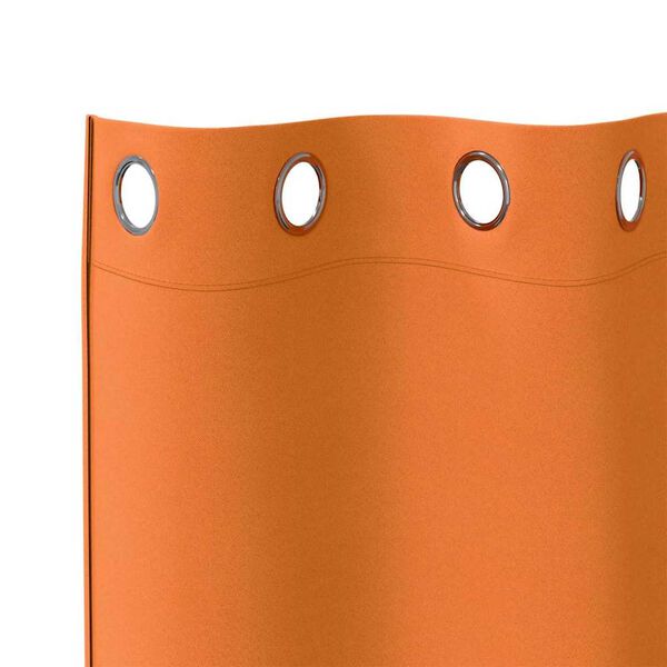 vidaXL Verdunkelungs-Vorhänge mit Ringen 2 pcs Helles Orange