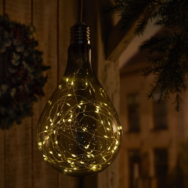 Luxform Lighting LED-Gl&uuml;hbirne mit Seil und Batterie PS160 Transparent