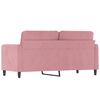 vidaXL 2-Sitzer-Sofa Rosa 140 cm Samt