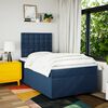 vidaXL Boxspringbett mit Matratze Blau 120x190 cm Stoff