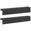 vidaXL Garten-Abdeckprofil 2 stk. 100 x 20 x 15 cm Stahl Schwarz
