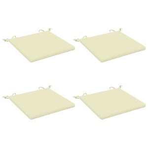 vidaXL 4-teilige Sitzkissen SOEST 4 stk. 100 % Polyester Creme