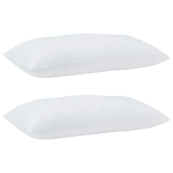 vidaXL Kopfkissen mit Kissen 2 pcs Wei&szlig; 61 x 41 x 20 cm Polyester