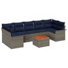 vidaXL Gartensofa-set 8 stk. 7-Sitzanzahl Grau und Marineblau