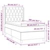 vidaXL Boxspringbett mit Matratze & LED Hellgrau 80x200 cm Stoff