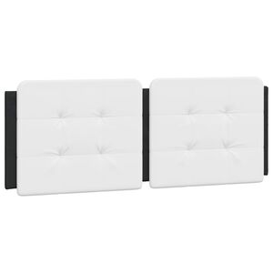 vidaXL Kopfteil-Kissen "Zadar" Wei&szlig; und Schwarz 137 cm Kunstleder