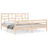 vidaXL Massivholzbett mit Kopfteil 200x200 cm