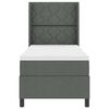 vidaXL Boxspringbett mit Matratze Dunkelgrau 200 x 80 cm Stoff