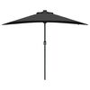 vidaXL Gartenparasol Schwarz 294 x 150 x 223 cm Stoff
