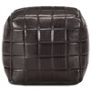 vidaXL Pouf Schwarz 40 x 40 x 40 cm Echtes Ziegenleder