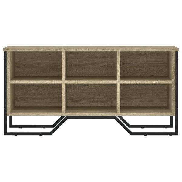 vidaXL Schuhregal Sonoma-Eiche 90x38x45,5 cm Holzwerkstoff